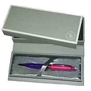 New Ballpoint Pen Purple and Pink Metal with Gift Box Writing Journaling